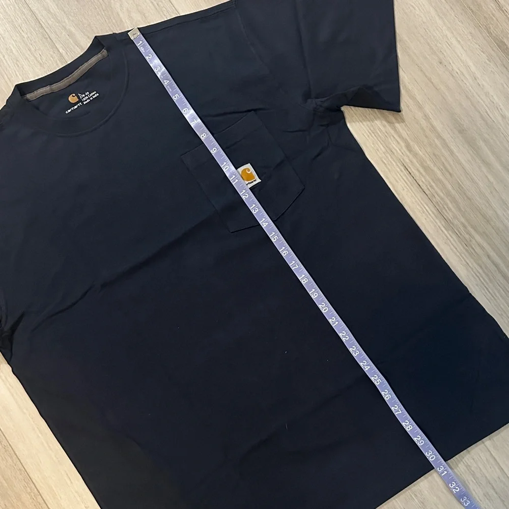 Men’s Carhartt Navy Blue Cotton Pocketed Short Sleeve Tee - Picture 5 of 10